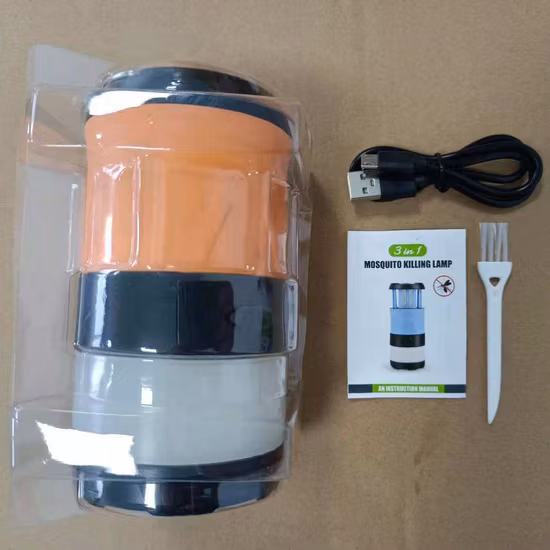 Acampar Dos colores Larga resistencia Telescópico USB Bug Zapper Recargable Funciona con pilas Luz UV múltiple Lámpara antimosquitos Choque eléctrico Trampa para insectos